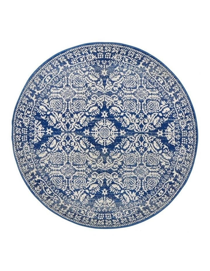 Mirage Gwyneth Stunning Transitional Navy Round Rug image 1