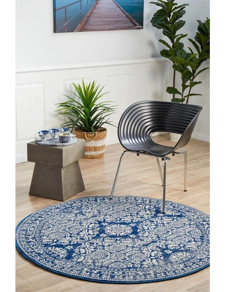 Mirage Gwyneth Stunning Transitional Navy Round Rug image 2
