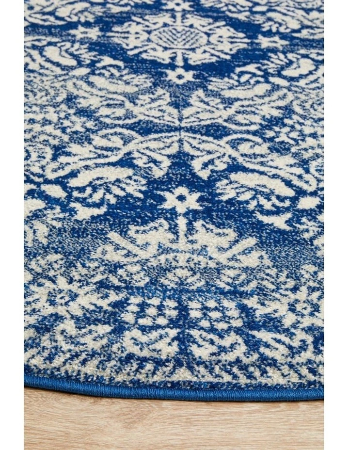Mirage Gwyneth Stunning Transitional Navy Round Rug image 5
