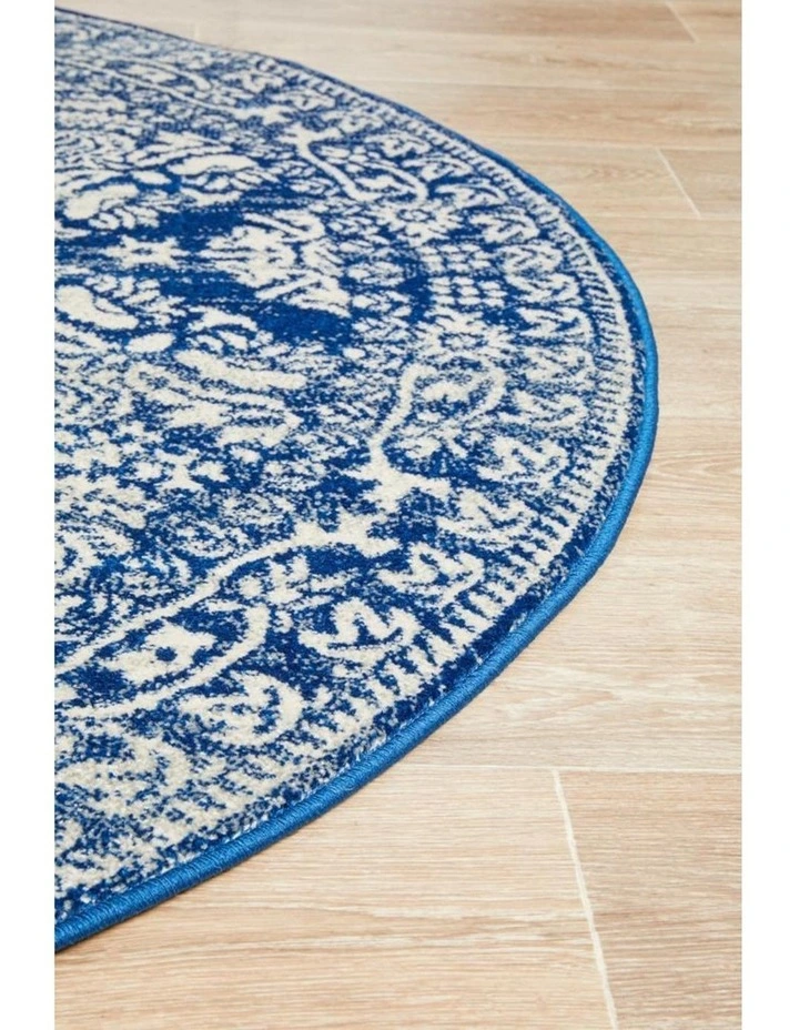 Mirage Gwyneth Stunning Transitional Navy Round Rug image 6