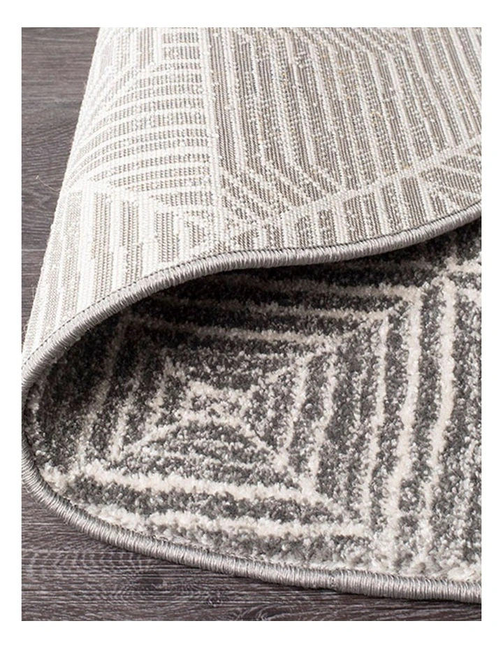 Oasis Kenza Contemporary Silver Round Rug image 5
