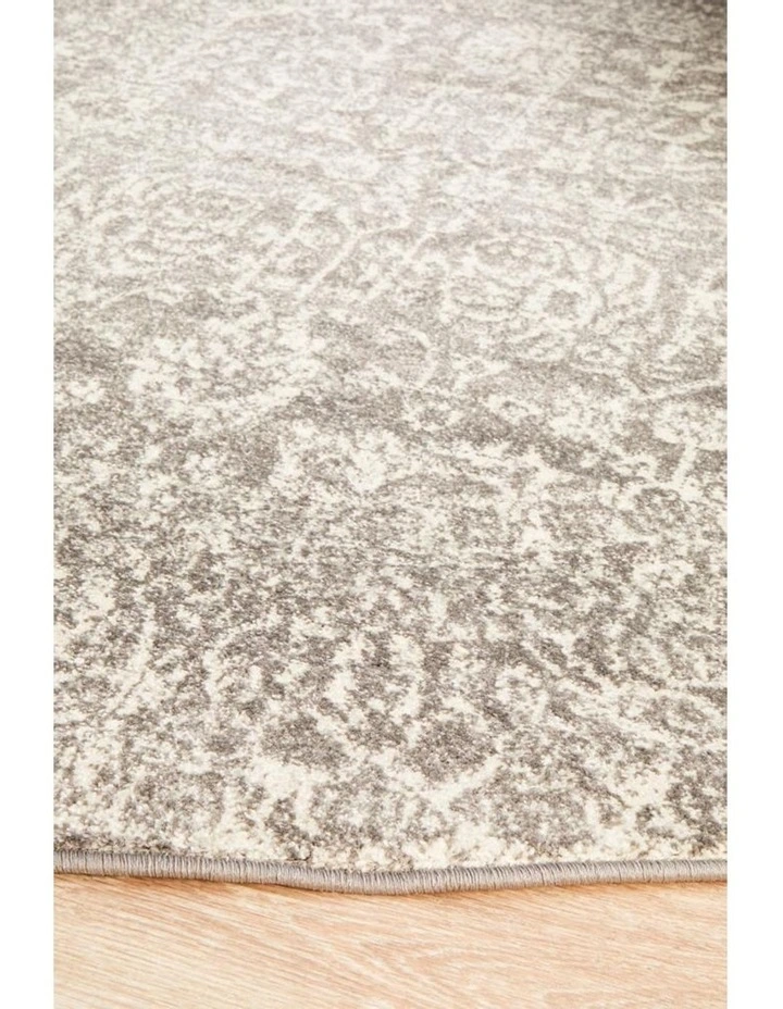 Evoke Homage Transitional Round Rug In Grey image 5