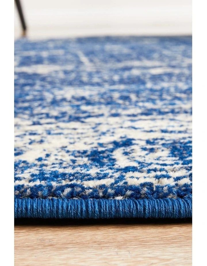 Evoke Oasis Navy Transitional Round Rug In Navy image 7