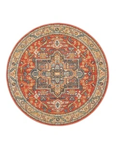 Legacy 850 Round Rug In Terracotta