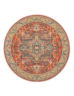 Legacy 850 Round Rug In Terracotta