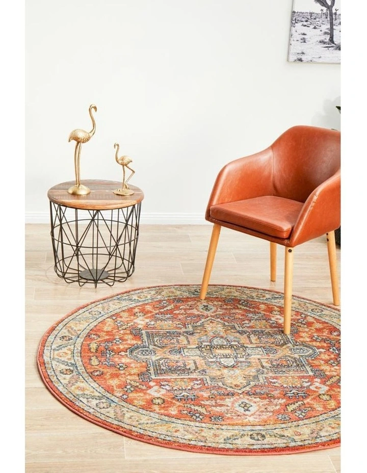 Legacy 850 Round Rug In Terracotta image 2