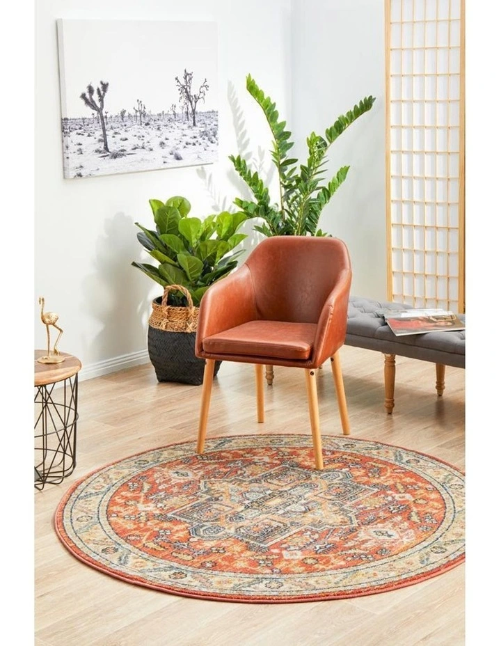 Legacy 850 Round Rug In Terracotta image 3