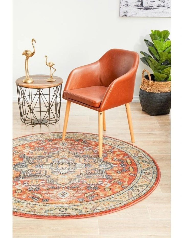 Legacy 850 Round Rug In Terracotta image 4