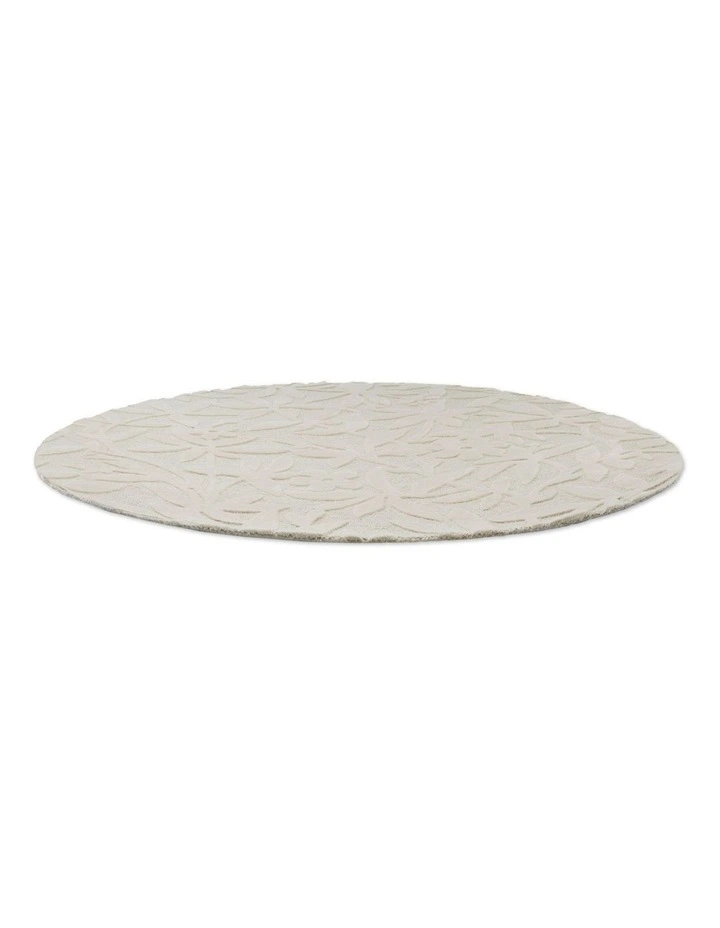 Cleavers Natural Round Rug in Cream image 3