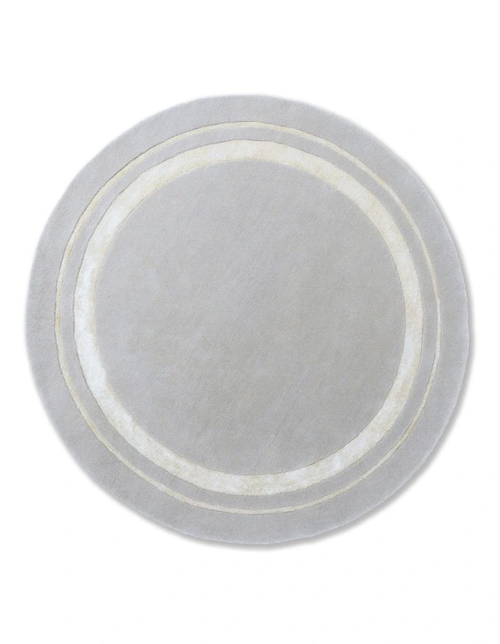 Redbrook Round Rug 081804 in Silver image 1