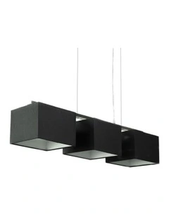 Godwin Black Black Square Trio Pendant Lights