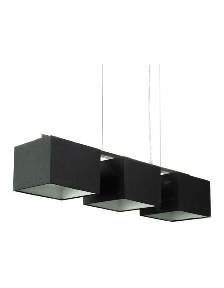 Godwin Black Black Square Trio Pendant Lights image 1