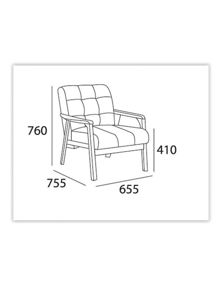 Tucson Armchair in Black image 5