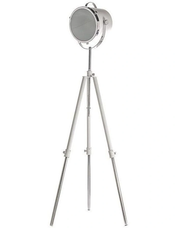 Metal Floor Lamp in White/Silver image 1