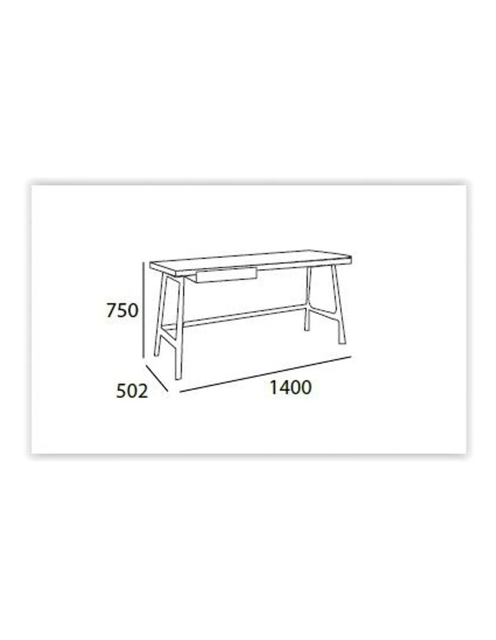 Morey Study Desk in White image 7