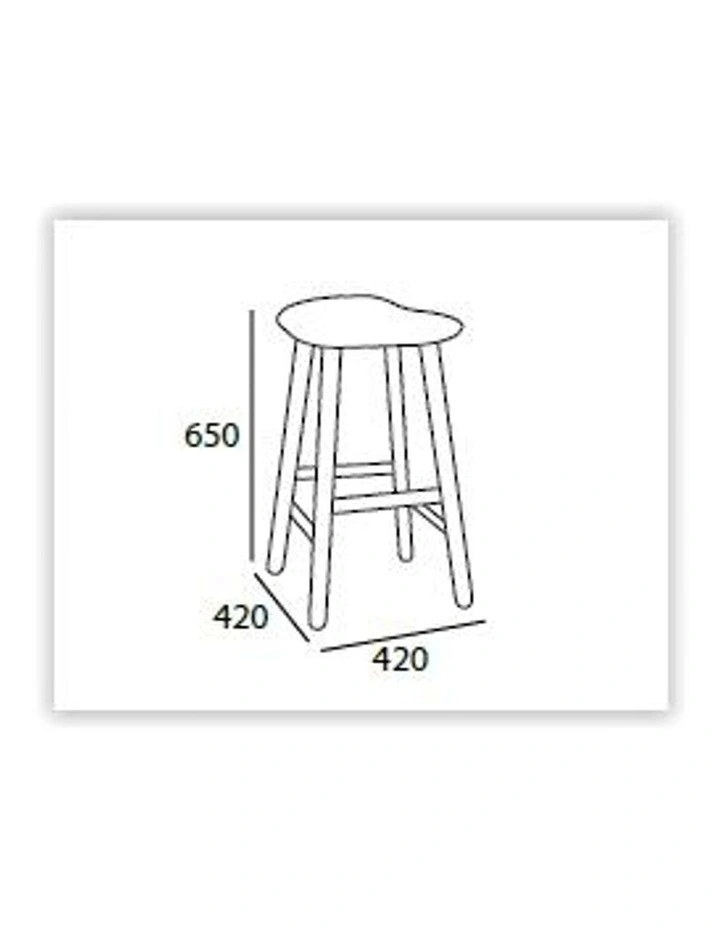 Hetty Counter Stool in Oak/White image 2