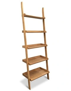 Milt Leaning Oak Bookcase in Natural
