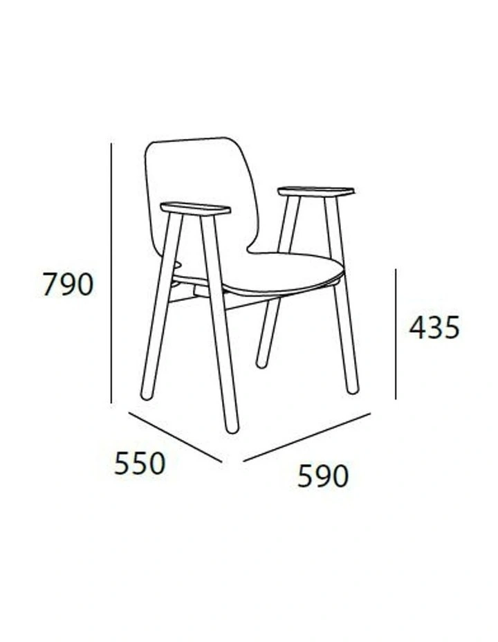 Missie Arm Chair Oak   Burnt Umber image 3