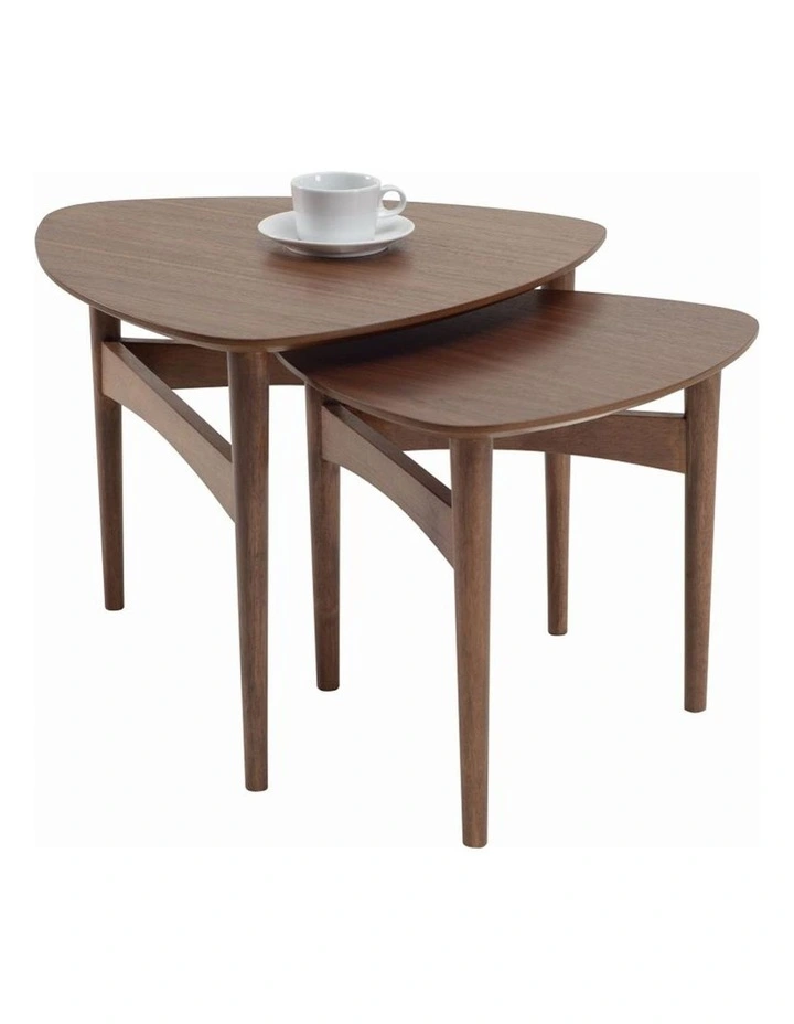 Set of 2 Poet Coffee Tables in Walnut image 2