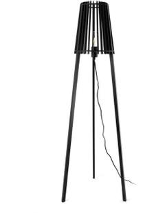 Fidel Timber Floor Lamp 1.3m in Black