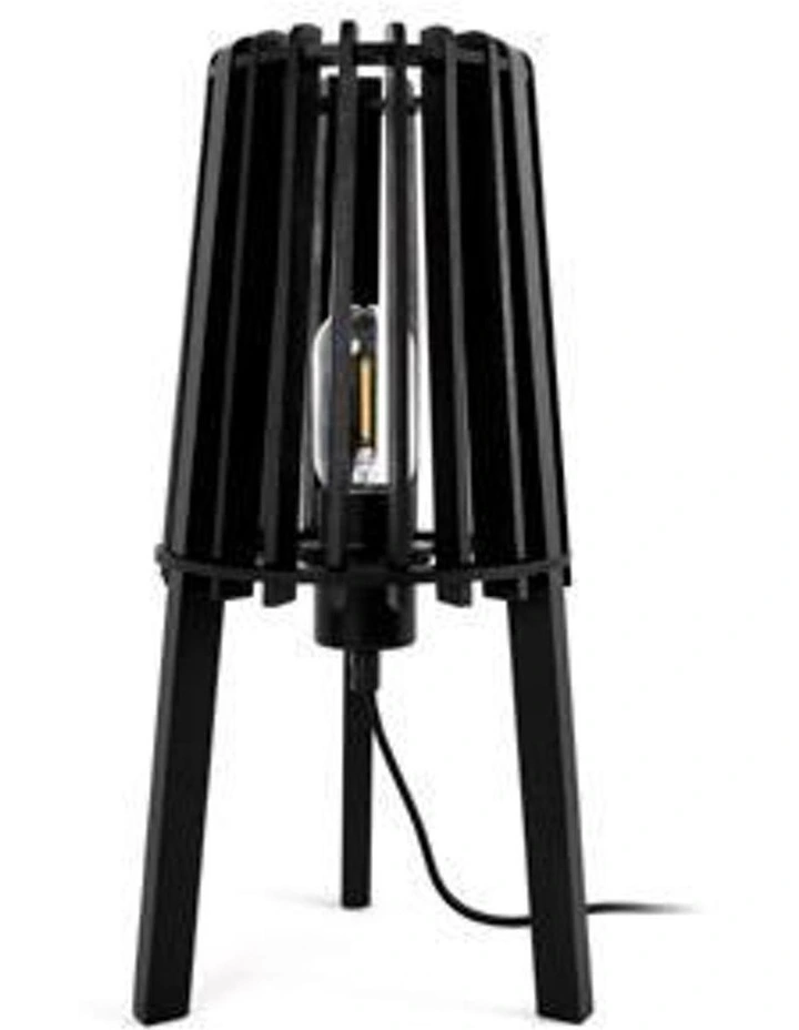 Fidel Timber Floor Lamp 1.3m in Black image 2