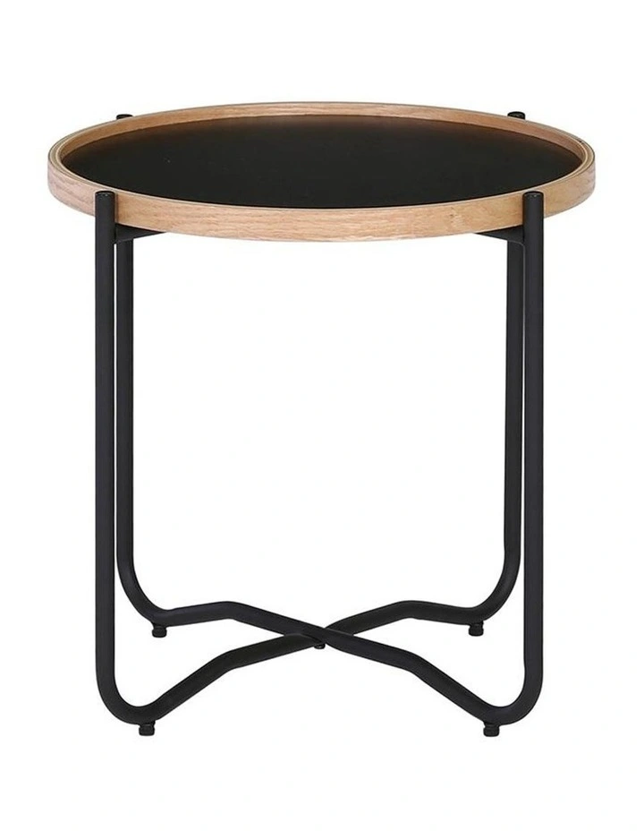 Tanix  Round Side Table in Black image 3