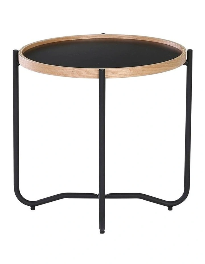Tanix  Round Side Table in Black image 4