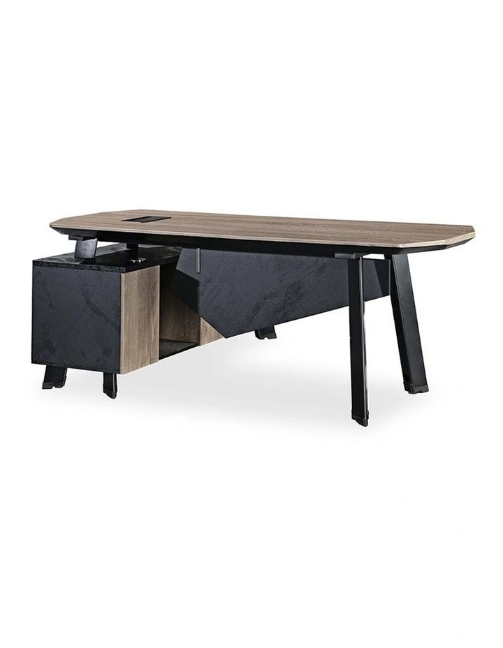 Arto Executive Office Desk With Right Return 1.8m Mahogany Black image 3