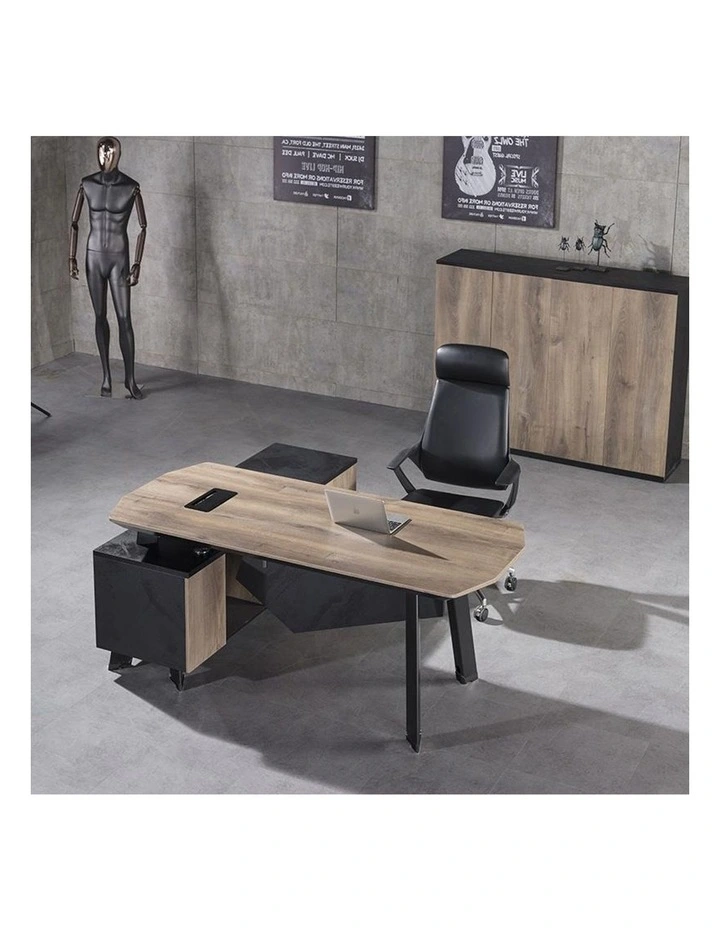 Arto Executive Office Desk With Right Return 1.8m Mahogany Black image 4