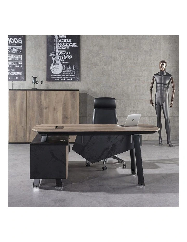 Arto Executive Office Desk With Right Return 1.8m Mahogany Black image 6