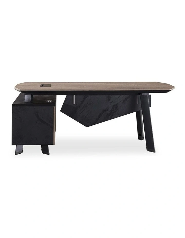 Arto Executive Office Desk With Right Return 1.8m Mahogany Black image 7