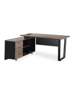 Adriano Executive Office Desk With Left Return 1.8M in Brown