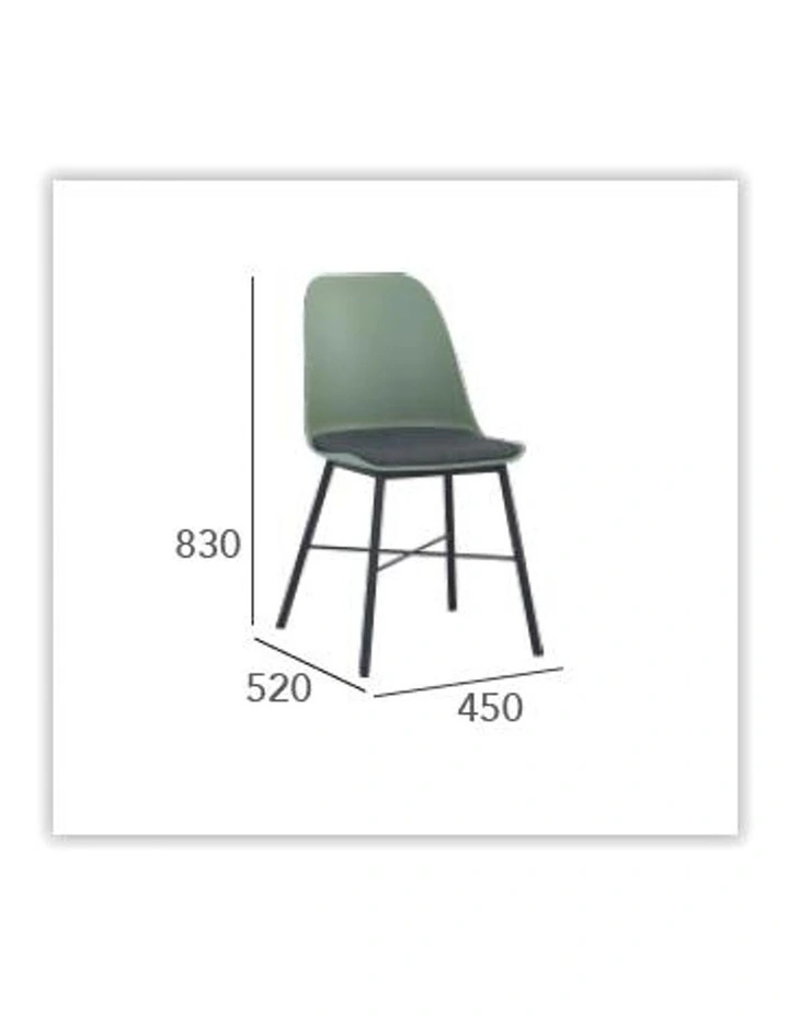 Laxmi Dining Chair in Dusty Green/Black image 5