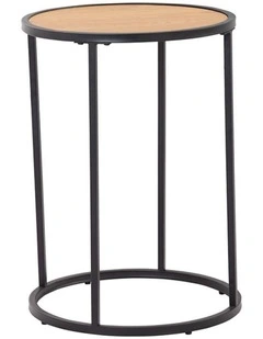 Bradford Side Table 40cm  Natural & Black