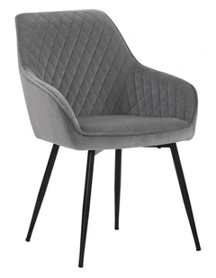 Hakon Dining Chair in Grey & Black