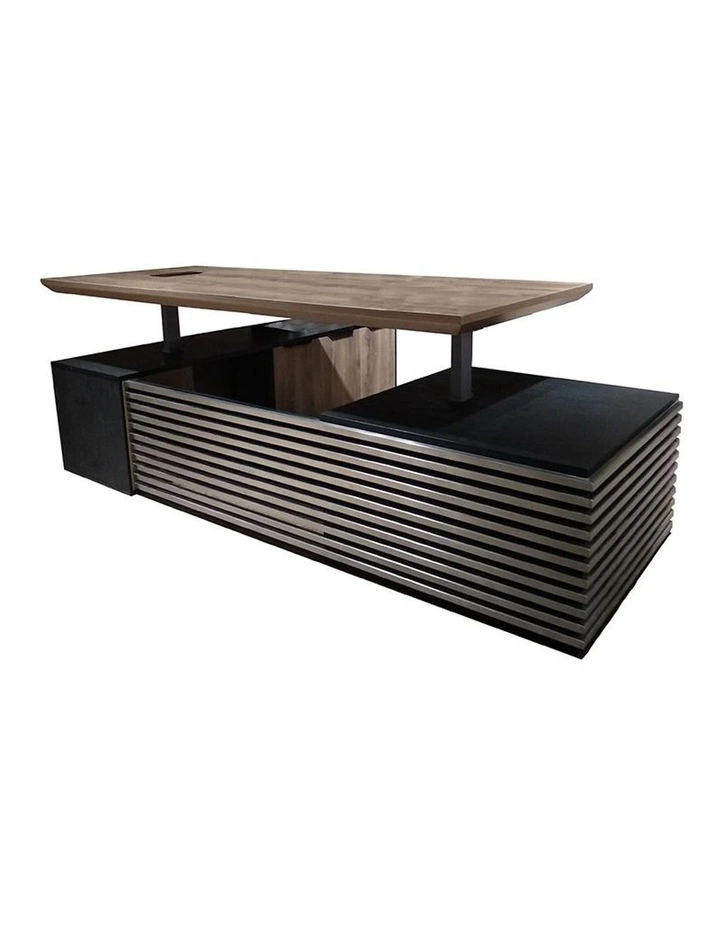 Phoenix 2.0 Sit Stand Electric Lift Executive Office Desk with Right Return 2.8m image 1
