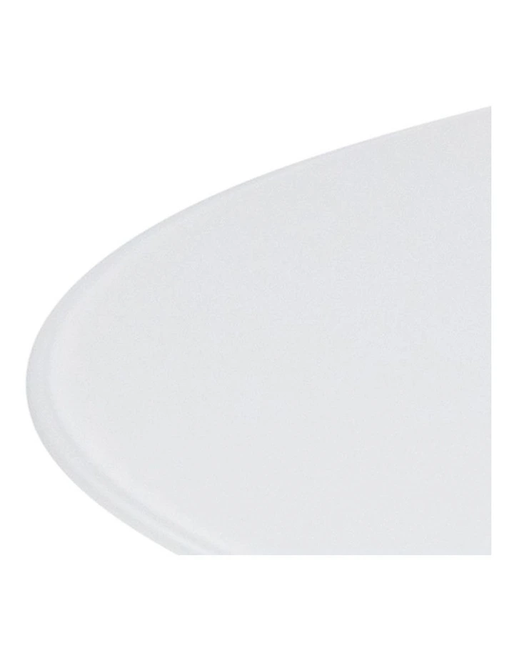 Cyrus Glass Coffee Table 80cm in White & Black image 5