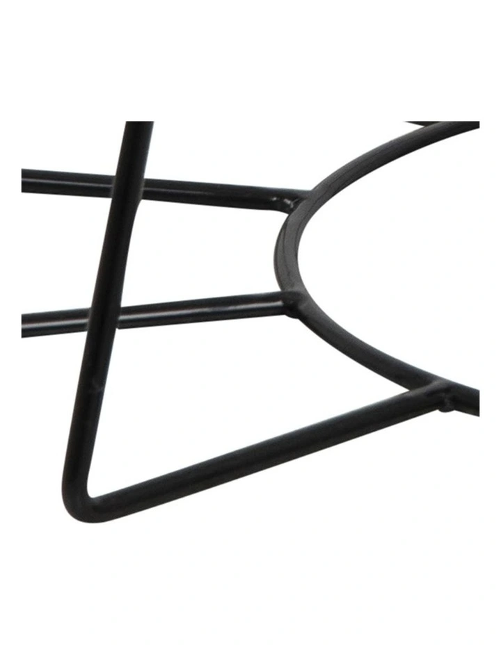 Cyrus Glass Coffee Table 80cm in White & Black image 6
