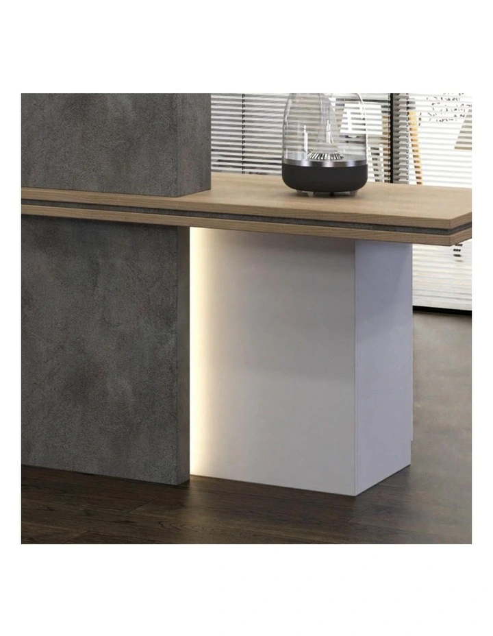 Jarin Reception Desk 2.4M Right Panel Carbon Grey & White Colour image 6