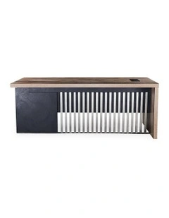 Aftan Executive office Desk Left Panel 1.8M Mahogany in Black