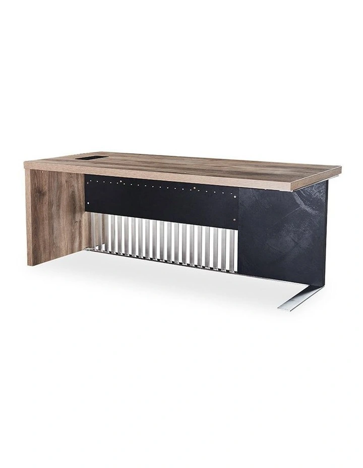 Aftan Executive office Desk Left Panel 1.8M Mahogany in Black image 4