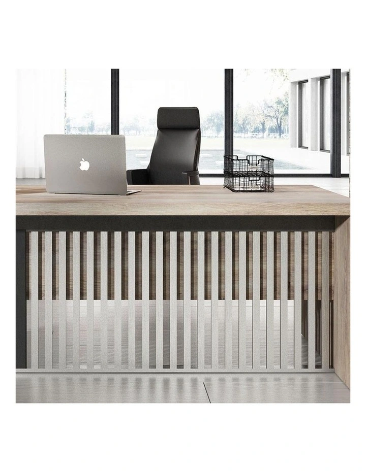 Aftan Executive office Desk Left Panel 1.8M Mahogany in Black image 6