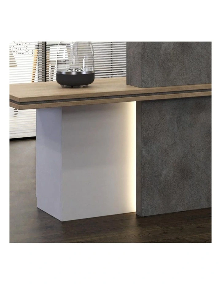 Jarin Reception Desk 1.8M Left Panel Carbon Grey & White Colour image 4
