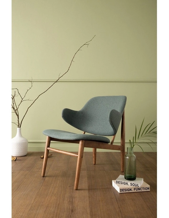 Veronic Lounge Chair Cocoa & Nile Green image 2
