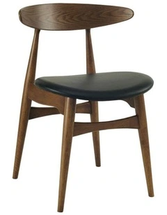 Tricia Dining Chair Walnut   Black