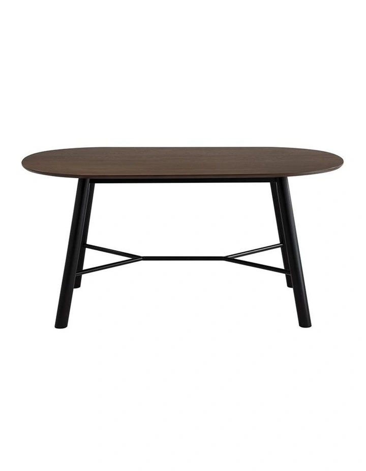 Harold Dining Table 160cm Black & Walnut image 3