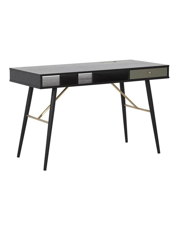 Omari Study Desk 117cm in Black & Green image 3