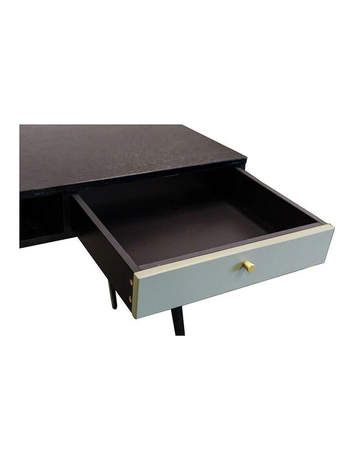 Omari Study Desk 117cm in Black & Green image 6