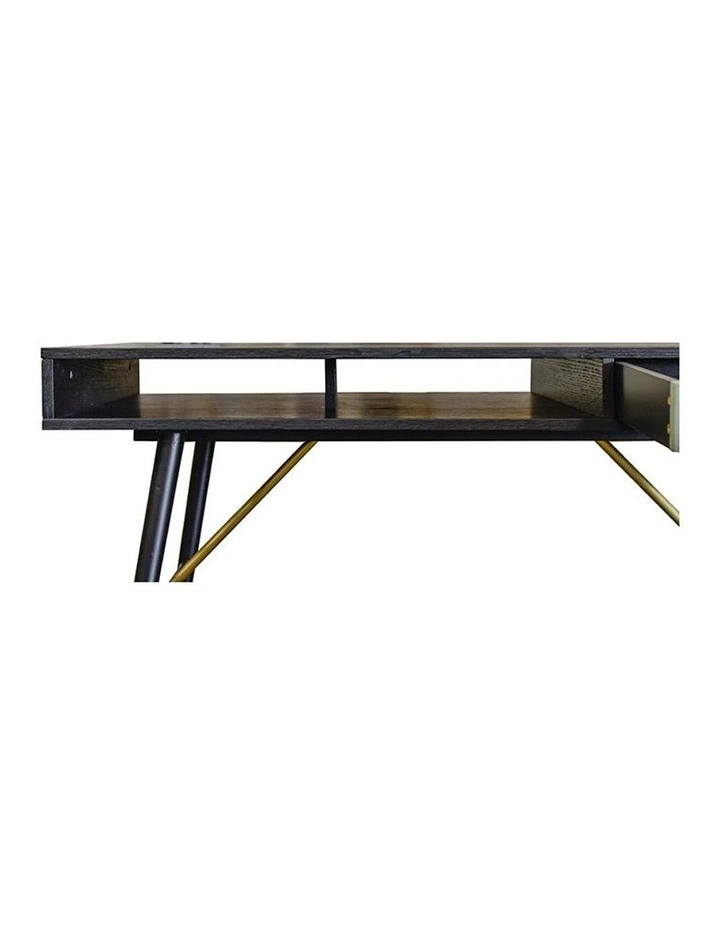 Omari Study Desk 117cm in Black & Green image 7