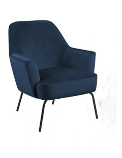 Monroe Lounge Chair in Navy/Black